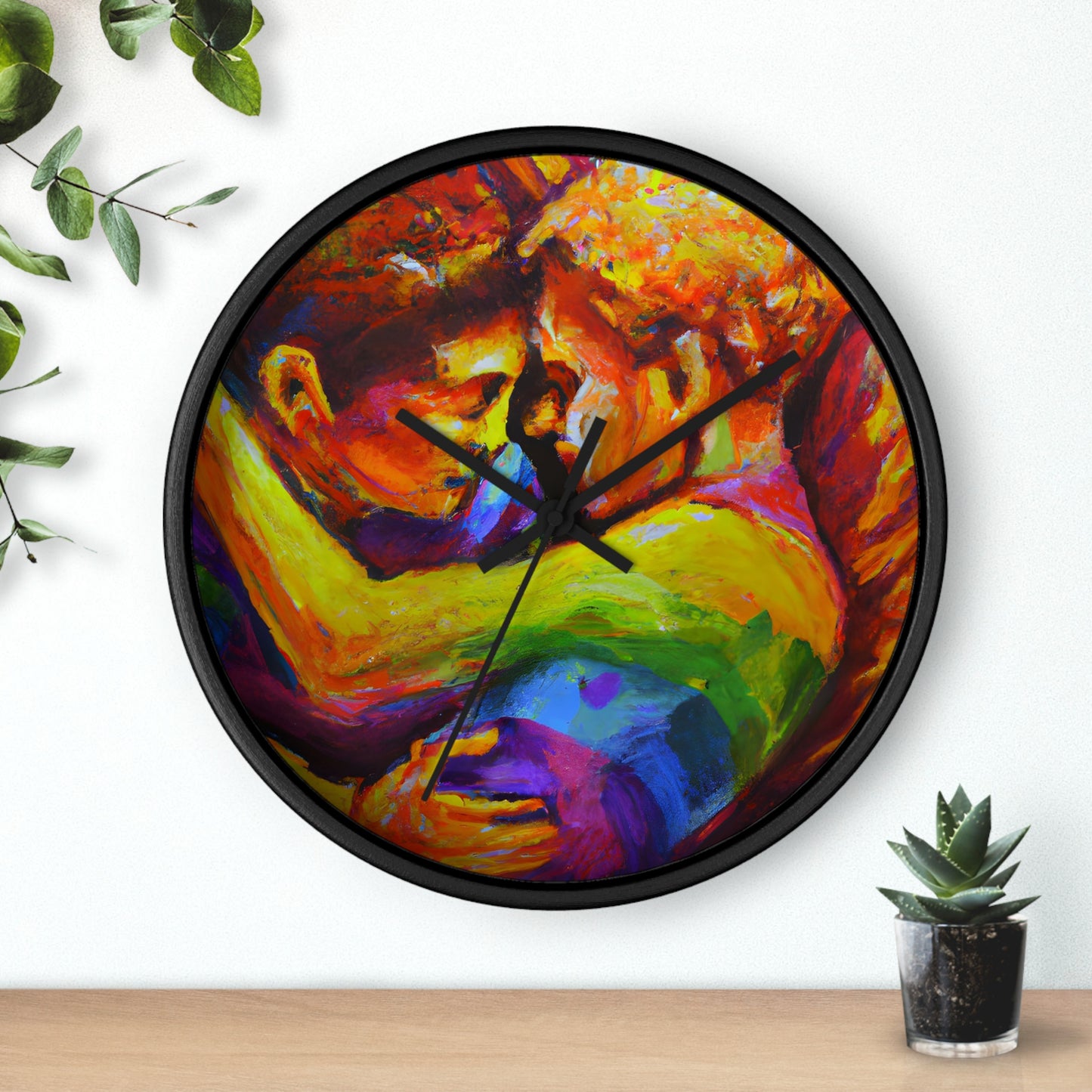 Wolfe - Gay Love Wall Clock